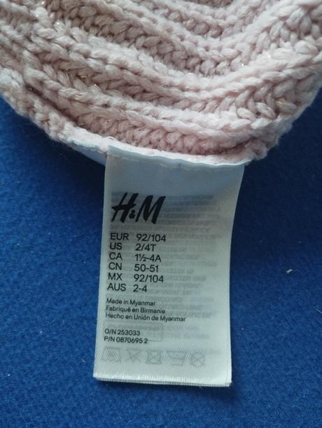 Dievčenská čiapka, h&m,50