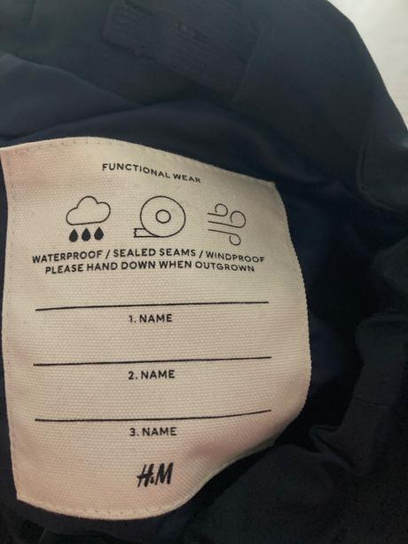 Nepremokavé nohavice top stav, h&m,128