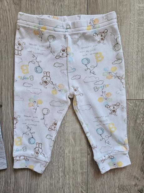 2x legínky sivé a biele, f&f,62