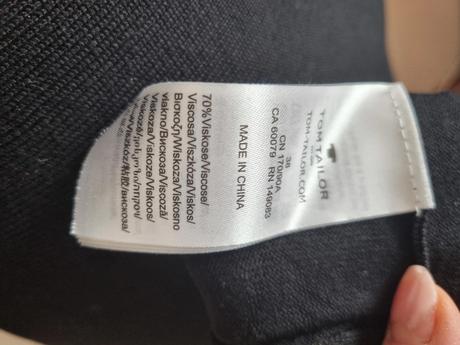 Čierne pletené šaty tom tailor 38 bez opasku, tom tailor,38