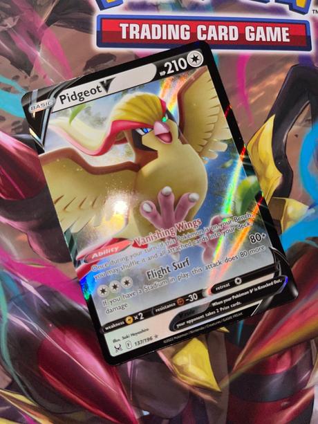 Pokémon silná karta pidgeot v 210hp, 