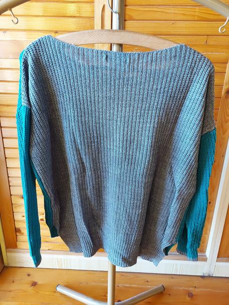 Zeleno-šedý pulóver terranova s, terranova,s