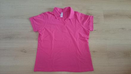 Dámske ružové polo tričko, l