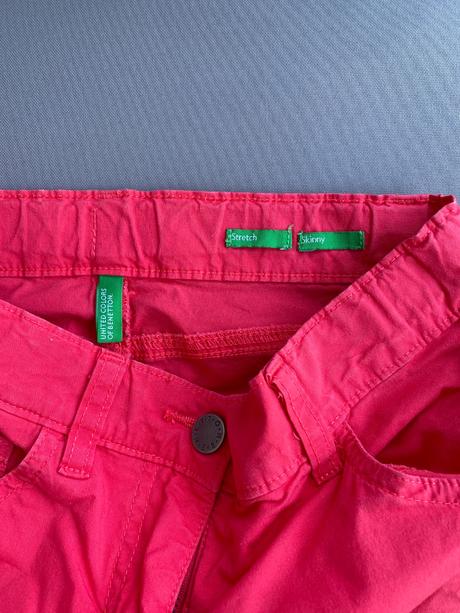 Dievčenské nohavice, benetton,140