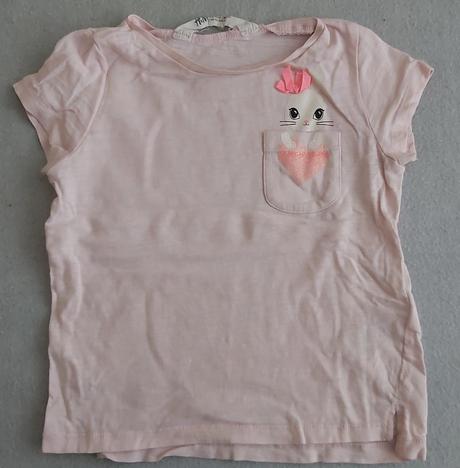 Tričko ružové zajačik h&m 92, h&m,92