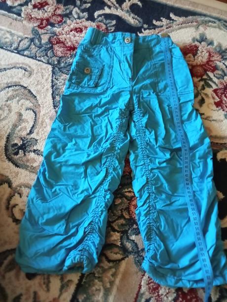 Tyrkysové zateplené nohavice, authority,122