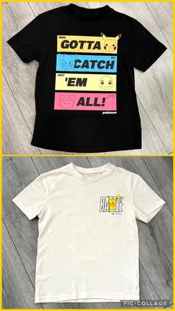 2x pokémon tričko veľ. 134, c&a,134