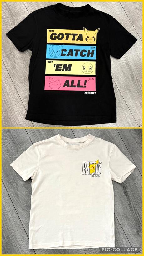 2x pokémon tričko veľ. 134, c&a,134