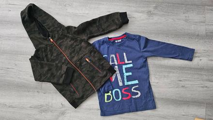 Mikina + tričko (pyžamo zdarma) v.116, 104–116