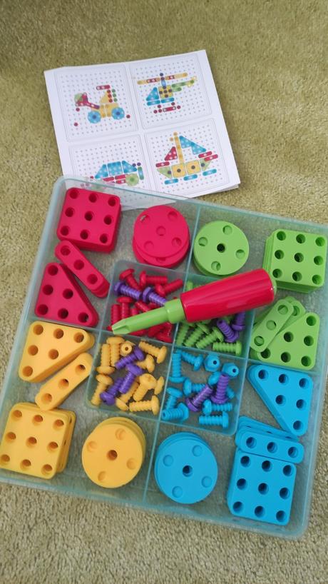 Kreatívna hračka- create & screw mosaic building, 