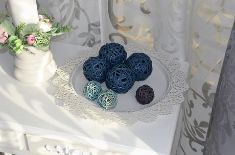 7x modrá aranžovacia guľa,