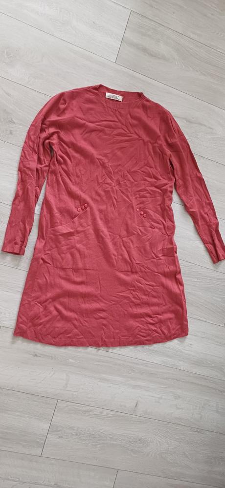 Tenké svetrové šaty/tlmená bordová m/l, l