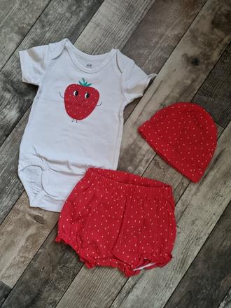 Letný set jahôdka h&m, h&m,62
