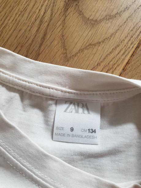 Zara tricko dlhy rukav top stav 134 moderny crop, zara,134