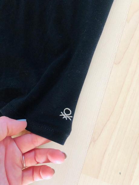 Benetton cierne tricko, benetton,xs