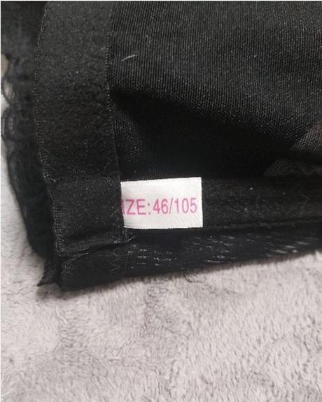 Čierna čipková podprsenka, 5xl