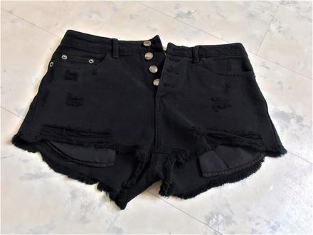 Ostranbané riflové kraťasy s vyšším pásom, tally weijl,s