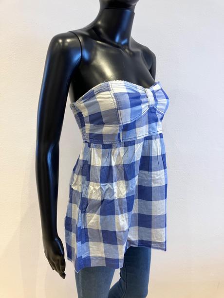 Dámska modro-biela kockovaná košeľa (s), terranova,s