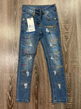 Sercino nove dievčenske slim rifle na 8-9 rokov, 128