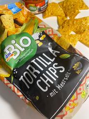 DmBio Tortilla čipsy s morskou soľou, 125 g