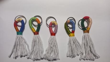 Macrame kľúčenky, 