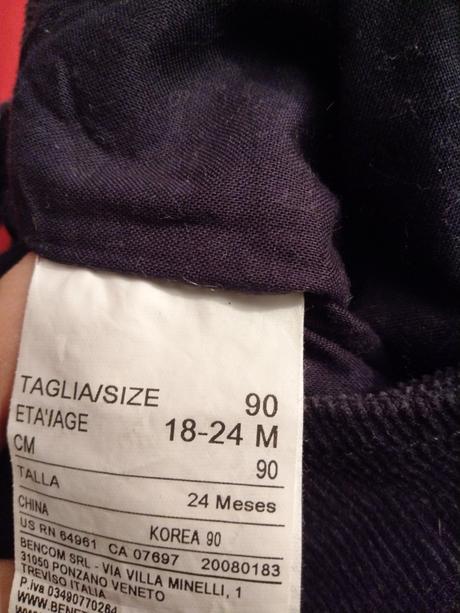 Menčestrová šatová sukňa, benetton,92