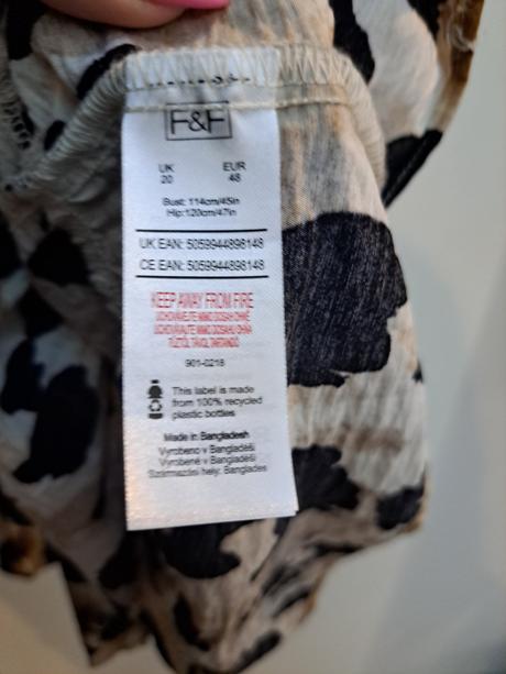 Šaty tigrové, f&f,48
