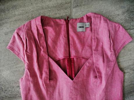 Ružové šaty asos s ľanom, v34, 34