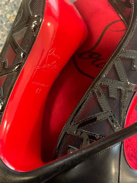 Exkluzívne čierne lodičky christian louboutin, 41