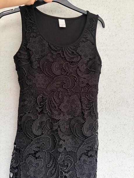 Vila z peek cloppenburg cipkovane male cierne saty, s