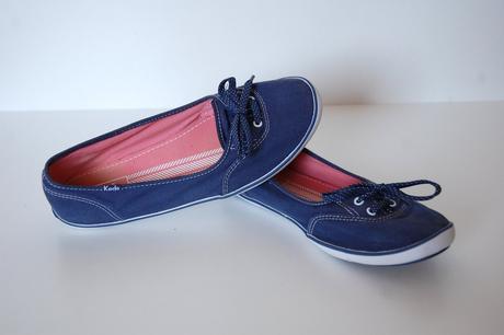 Dámske plátenné baleríny keds teacup, 39