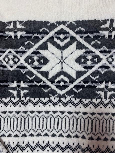 Hrubý sveter so zimným vzorom, l / m