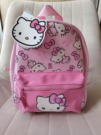 Nový ružový ruksak hello kitty s visačkou pepco, pepco