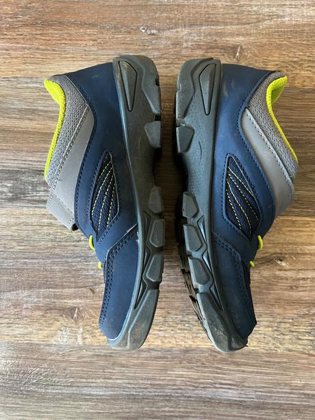 Detská turistická obuv mh100 so suchým zipsom, quechua,33