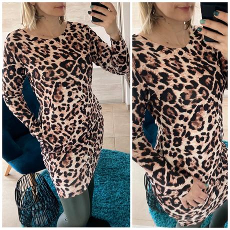 Dámske leopardie mini šaty, l / m / s / xl