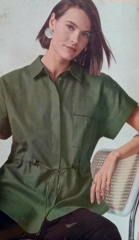 Prirodna lanova kosela bluzka - premium linen blen, esmara,40