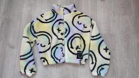 Plyšová mikina smiley world, h&m,146