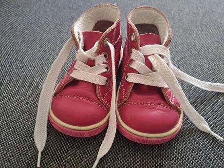 Kožené členkové topánočky pre dievčatko., fare,19