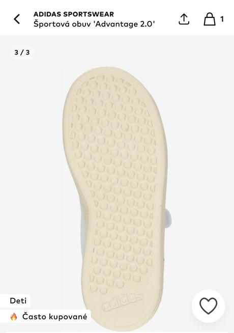 Tenisky adidas advange smiley v.35 s visačkou, adidas,35