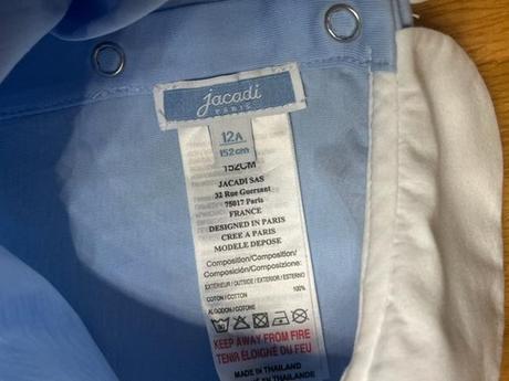 Jacadi tričko svetlomodré s golierom nenosené, jacadi,152