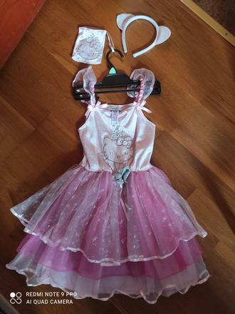 Šaty na karneval hallo kitty 110/116,