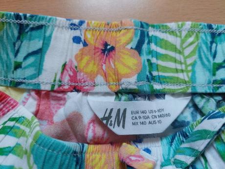 Dievčenské letné nohavice, h&m,140