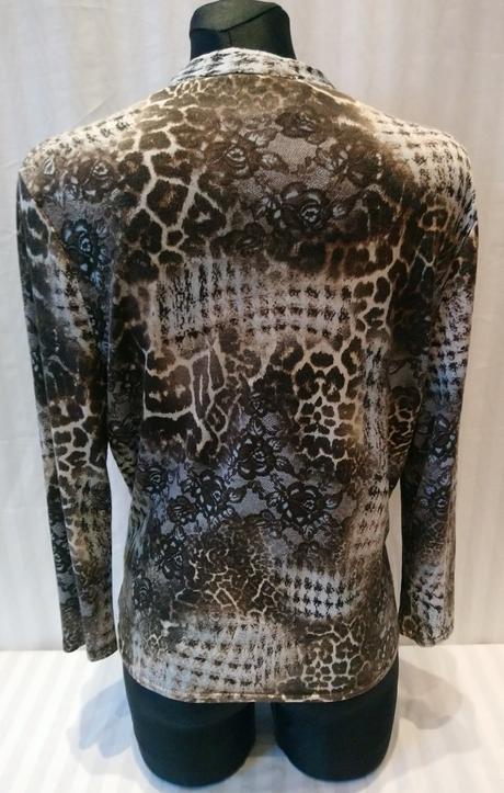 Dámsky hnedý elastický top prekrížený, just elegan, xl