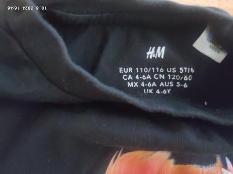 Tričko krátky rukáv 110, h&m,110
