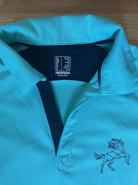 Jazdecké tričko_tyrkysovo modré, 158