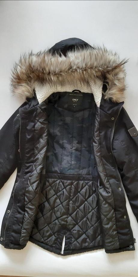 Kvalitná čierna parka only, only,m