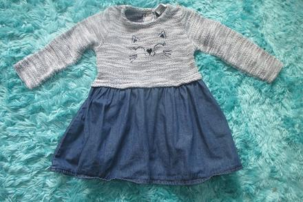 Šaty s mačičkou, topomini,80