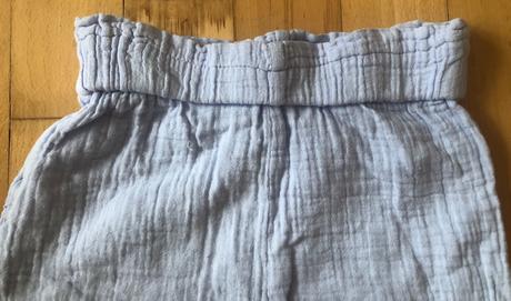 Bledomodré mušelínové unisex šortky, 98, 98