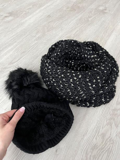 Zateplena čiapka + šál, xs