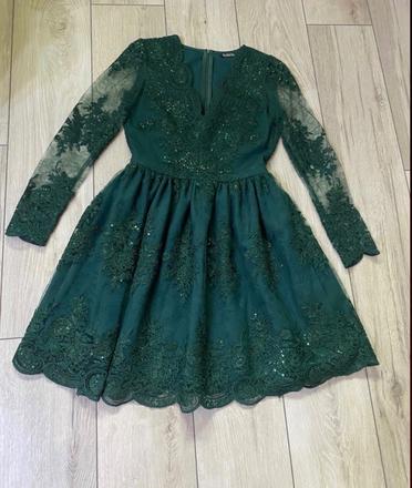 Zelené spoločenské šaty, s